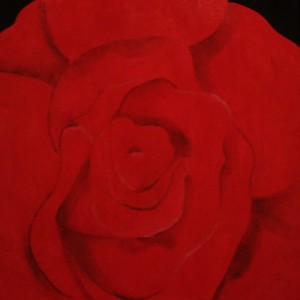 ROSA olio su cartone telato 40x50