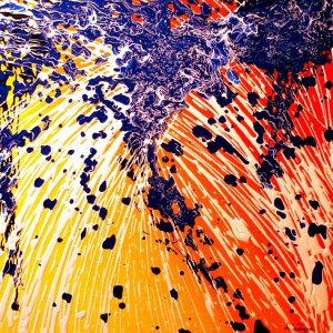 RAINBOW smalto su tela 30x30