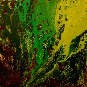 AGAVE tecnica mista su tela 100x100