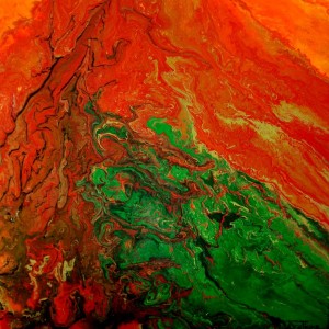 AUTUMN COLORS tecnica mista su tela 30x30