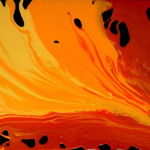 AUTUMN FLOWER  mista su tela 30x60