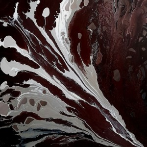 BROWN SHADES tecnica mista su tela 100x100-1