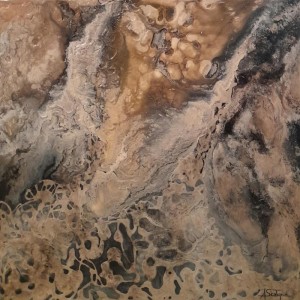 COME UN URAGANO tecnica mista su tela 50x50