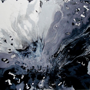 GREY EXPLOSION tecnica mista su tela 100x100