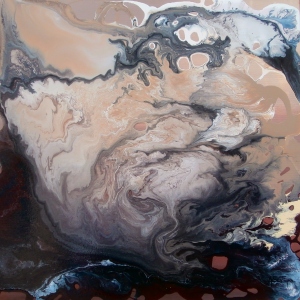 HURRICANE tecnica mista su tela 50x50