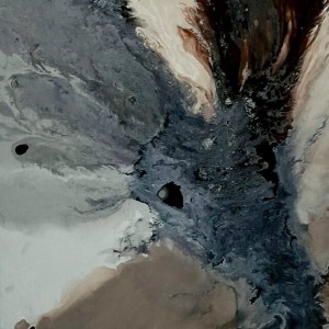 LIKE A FEATHERED CREATURE tecnica mista su tela 60x50