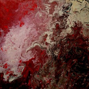 RHODONITE tecnica smalto su tela 30x30