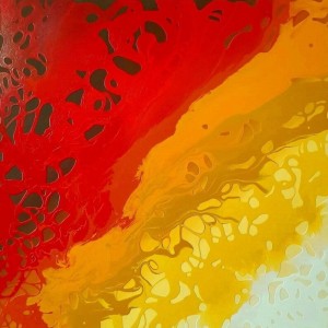 RICAMO-SU TELA  tecnica mista su tela 100x100