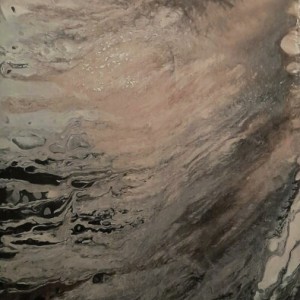 THE EMBRACE OF THE EARTH tecnica mista su tela 100x50