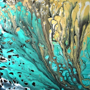 SWEET FLOWERS tecnica mista su tela 100x100