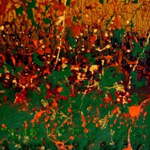 AUTUNNO smalto su tela 25x25 (I serie Quattro Stagioni)