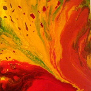 FLOWERS IN THE WIND smalto su tela 100x100