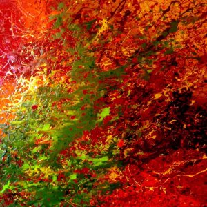 LA NATURA SI SPOGLIA smalto su tela 80x80