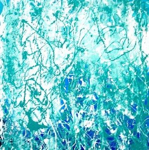 VERDE ACQUA smalto su tela 80x40