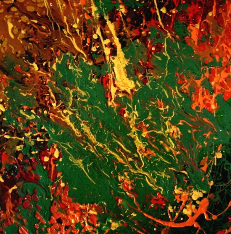 AUTUNNO tecnica mista su tela 25x25