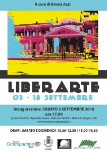 Locandina LIBERARTE Codogno dal 3 al 18 2016